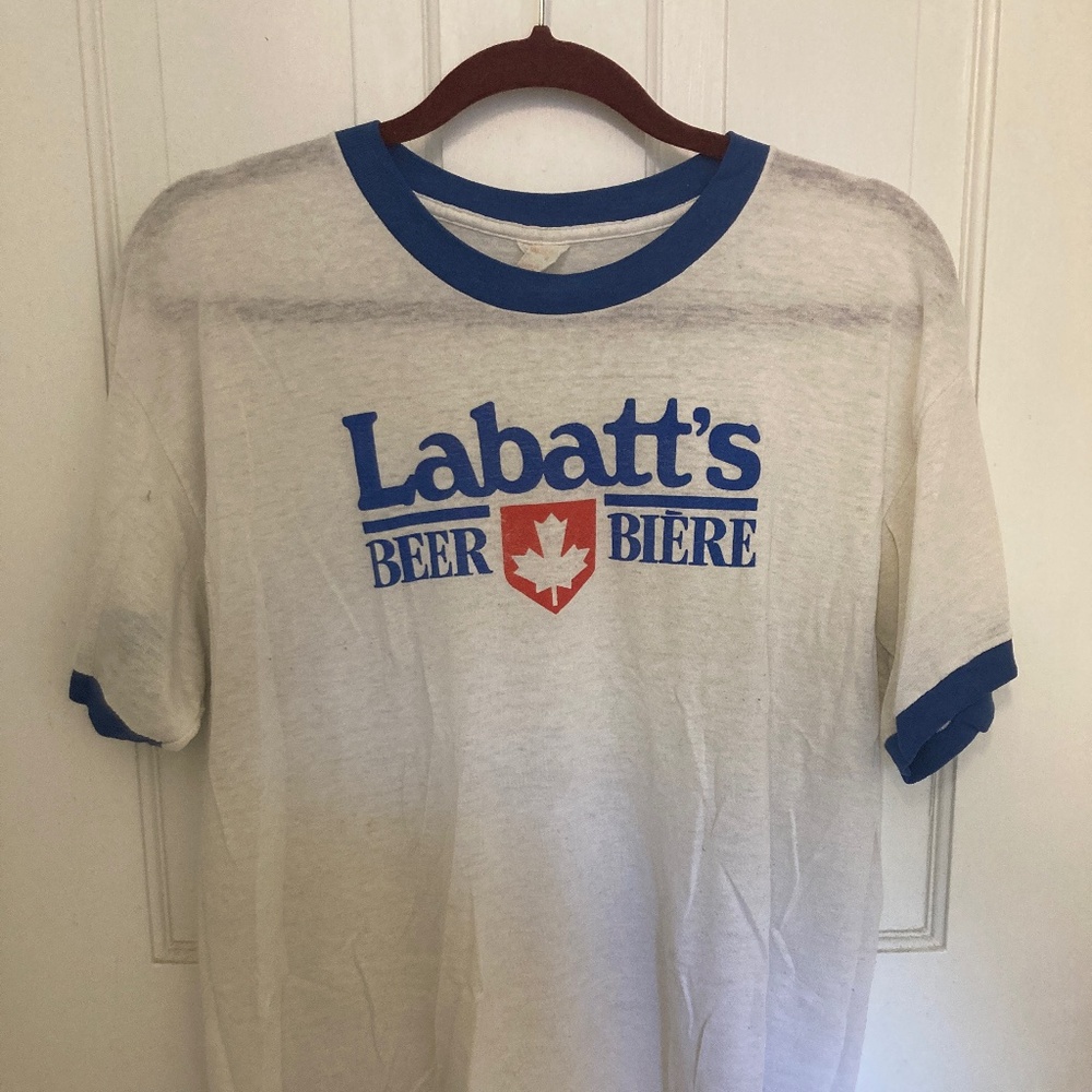 Vintage Labatt’s Beer Canadian Ringer Unisex T-Shirt